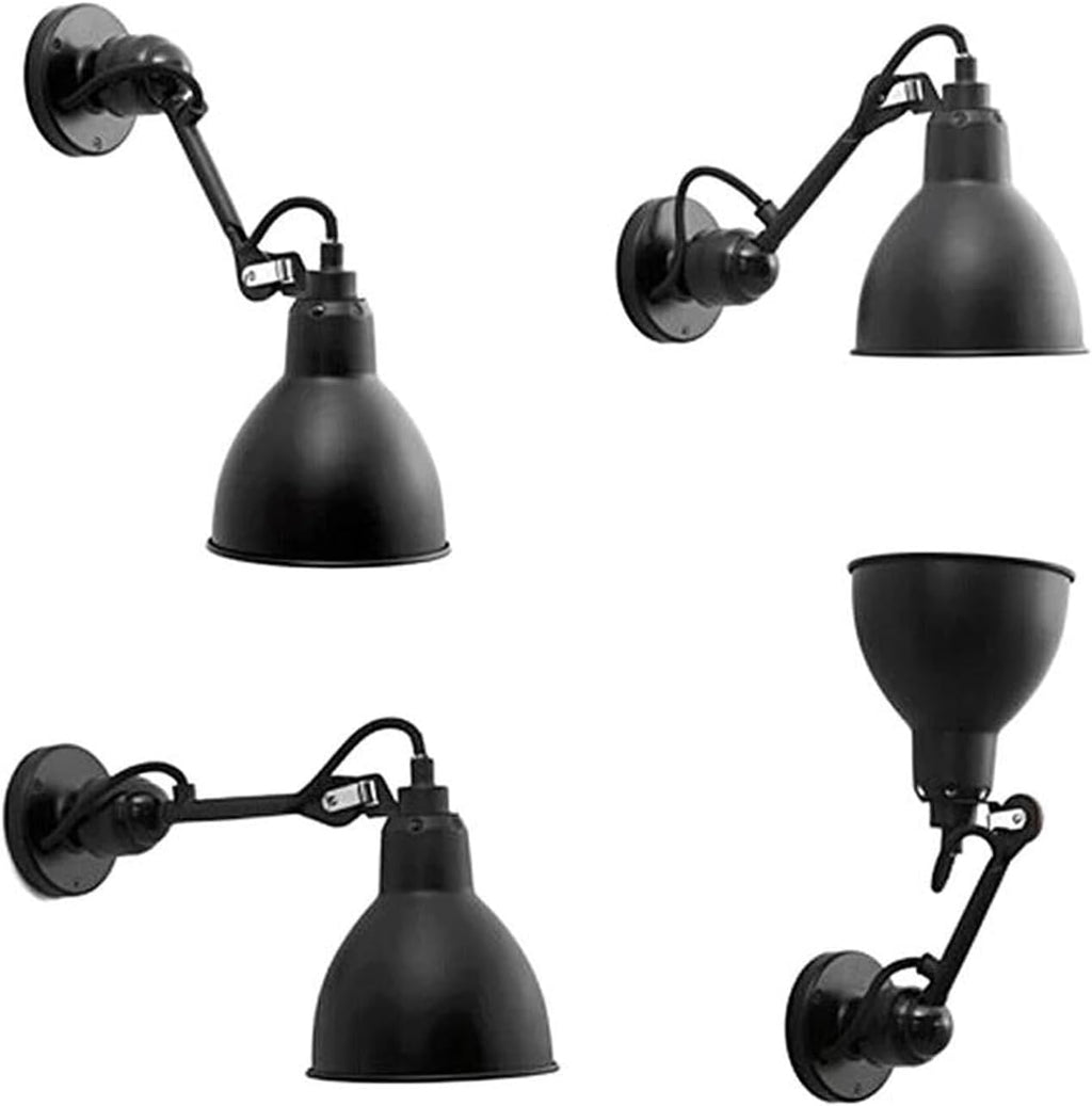 Wall Sconces, Nordic Modern Wall Lamp Beside Bedroom Study Living Room Ajustable Mechanical Arm Light LED Wandlamp Luminaria Sconce(Red)