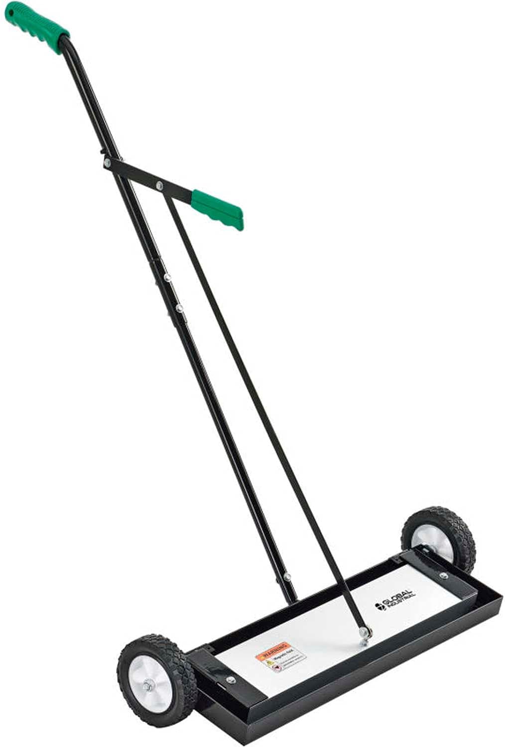 Global Industrial 24'W Heavy Duty Magnetic Sweeper With Release Lever