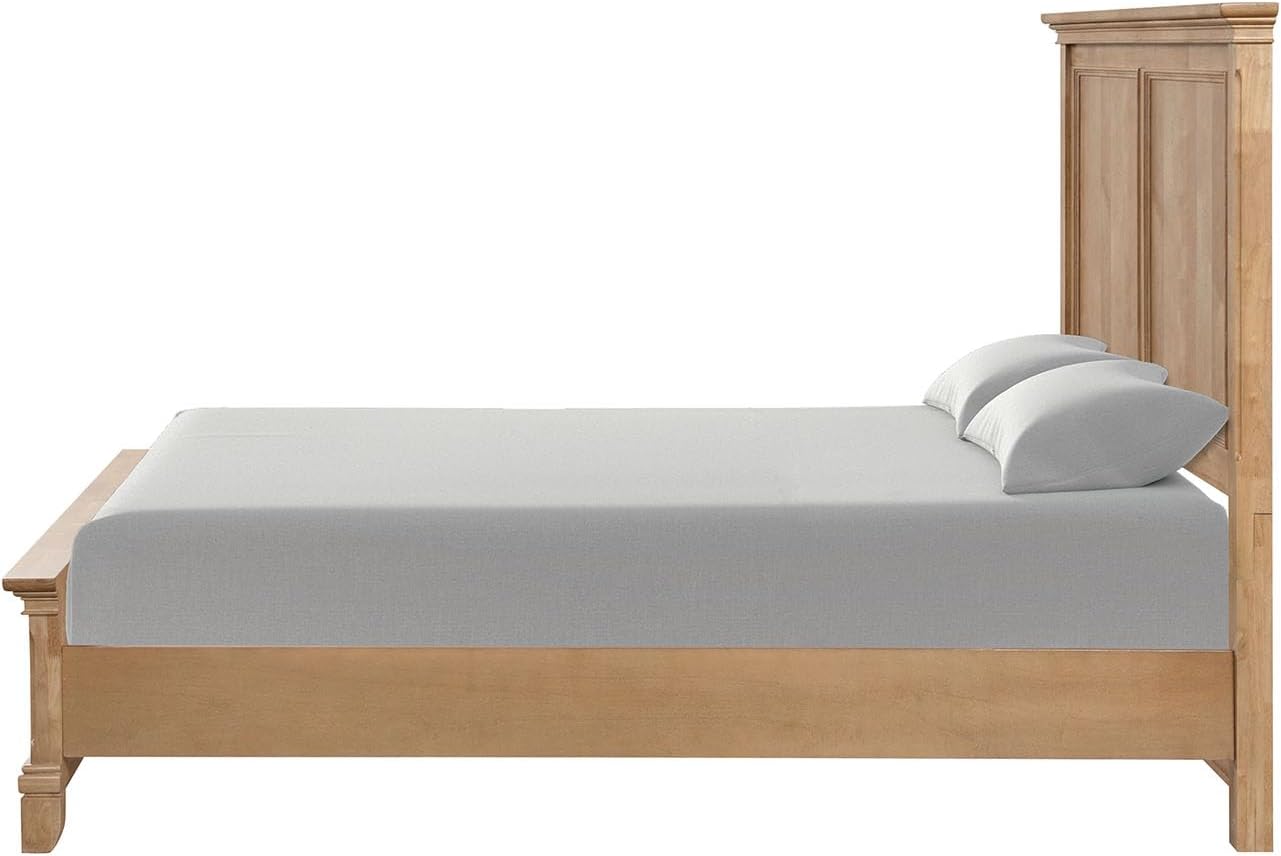 Natural Oak Finish 1pc Twin Size Bed Bedroom Furniture Farmhouse Style Solidwood Plank Headboard Contemporary Farmhouse Style
