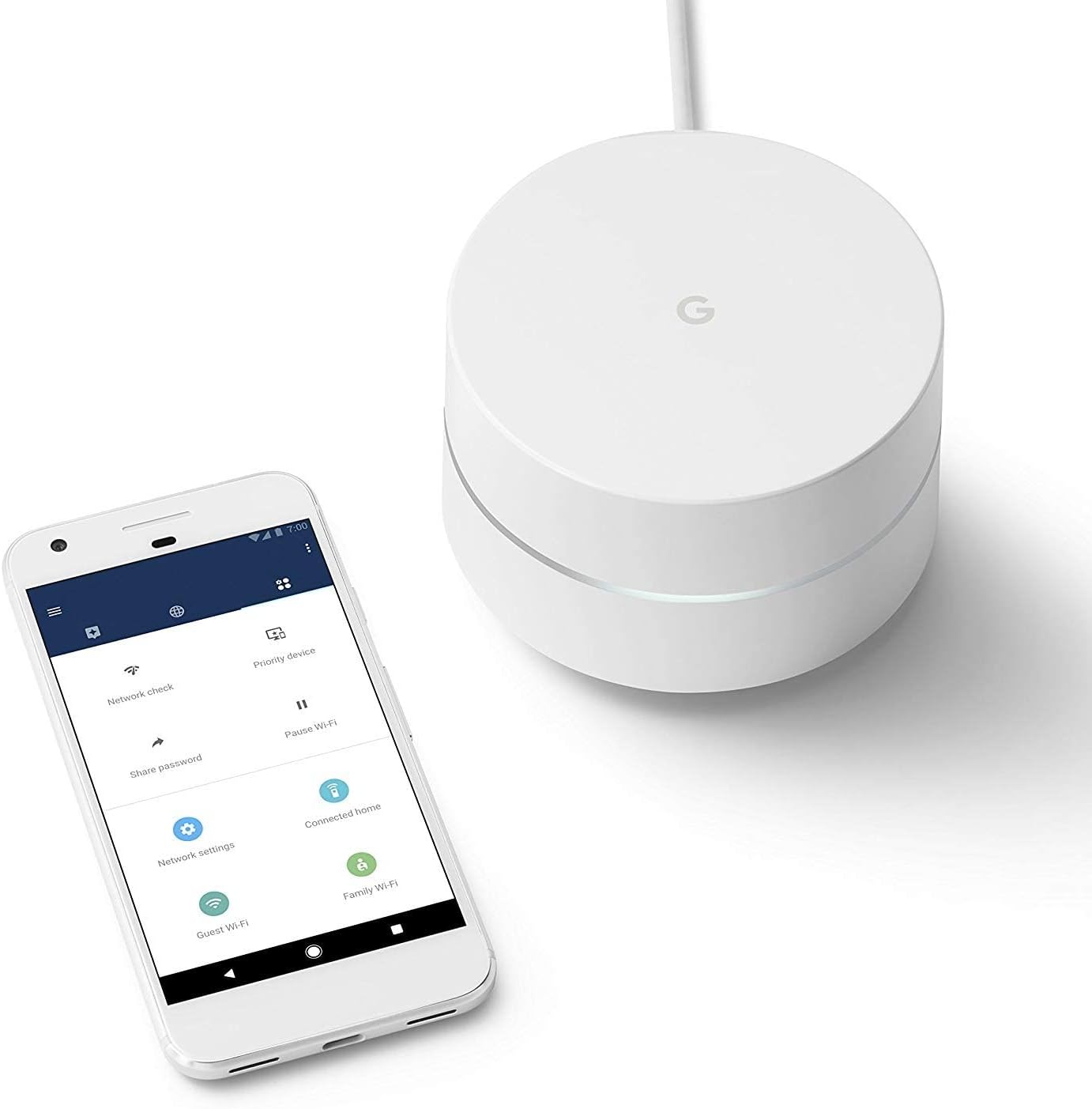 Google WiFi system, 3-Pack - Router Replacement for Whole Home Coverage (NLS-1304-25),White