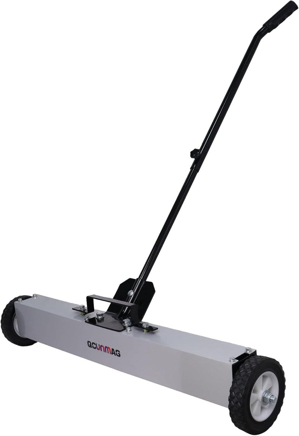 Magnetic Sweeper with Wheels, 24 Inch, Rolling Magnetic Pick Up Tool, Adjustable Handle