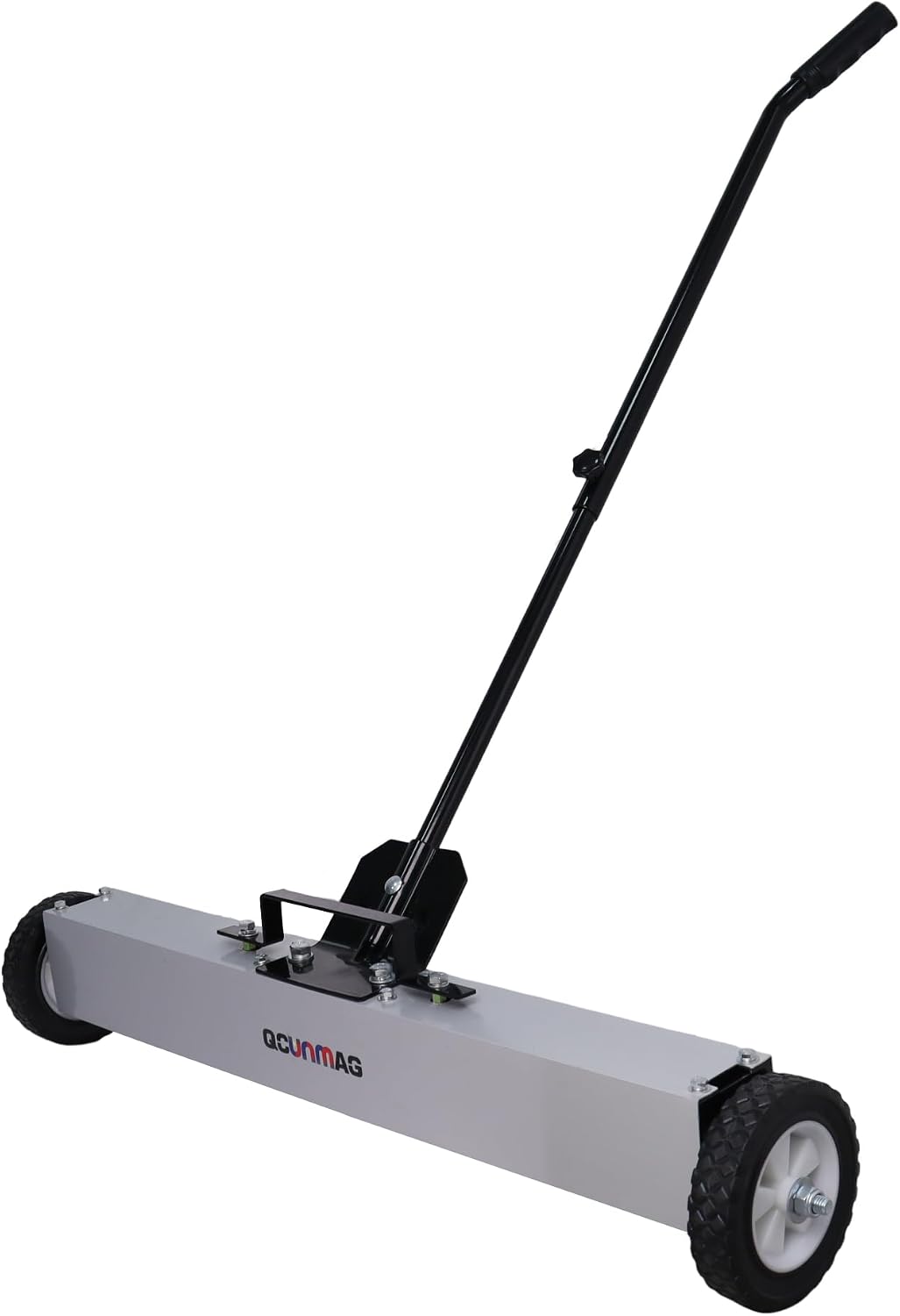 Magnetic Sweeper with Wheels, 24 Inch, Rolling Magnetic Pick Up Tool, Adjustable Handle