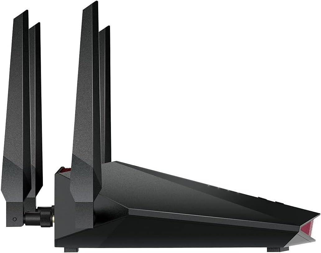 NETGEAR Nighthawk Pro Gaming 6-Stream WiFi 6 Router (XR1000) - Security Features, AX5400 Wireless Speed (up to 5.4Gbps), DumaOS 3.0 Optimizes Lag-Free Server Connections, 4 x 1G Ethernet Ports