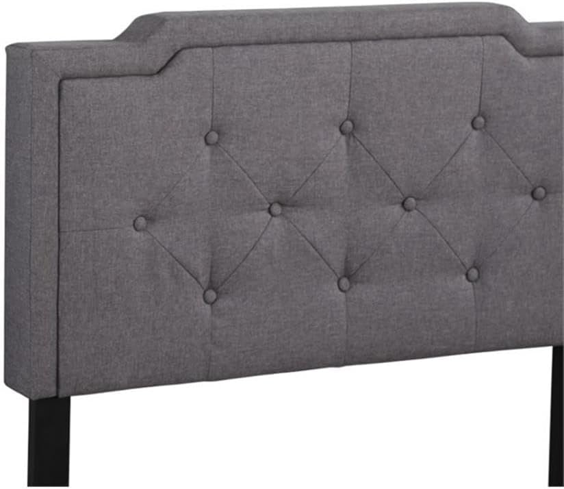 Glory Furniture Deb Fabric Upholstered Twin Bed in Gray