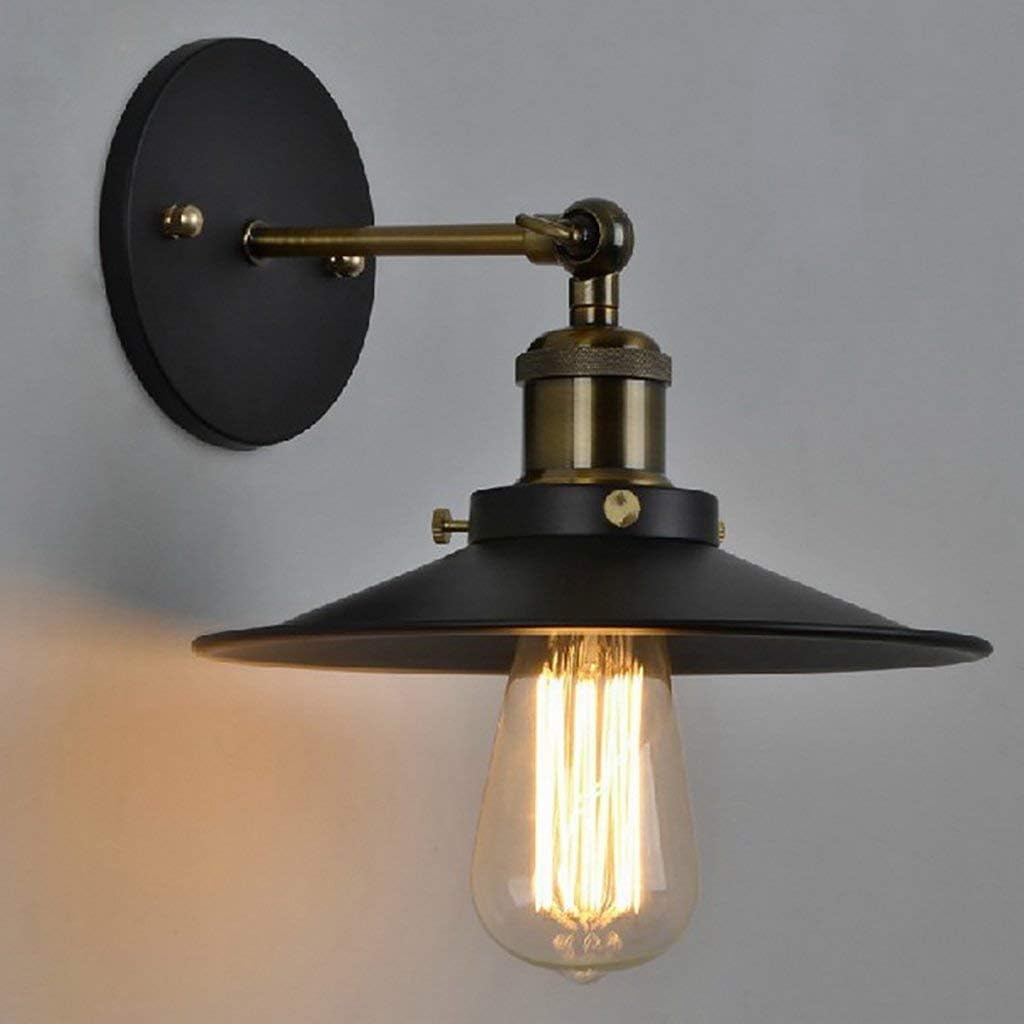 Wall Lights Vintage Plated Industrial Wall Lamp Retro Loft Led Wall Light Lamparas De Pared Stair Bathroom Iron Wall Sconce Abajur Luminaria,Diameter 260 Cover