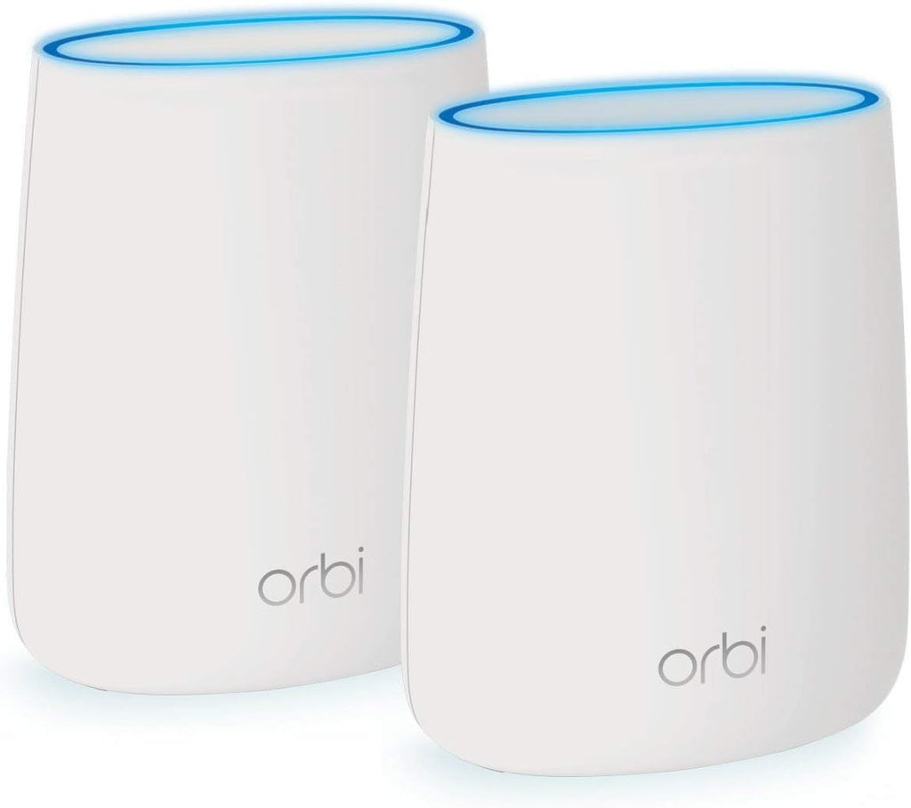 NETGEAR Orbi Compact Wall-Plug Whole Home Mesh WiFi System - WiFi Router and Wall-Plug Satellite Extender with speeds up to 2.2 Gbps Over 3,500 sq. feet, AC2200 (RBK20W)
