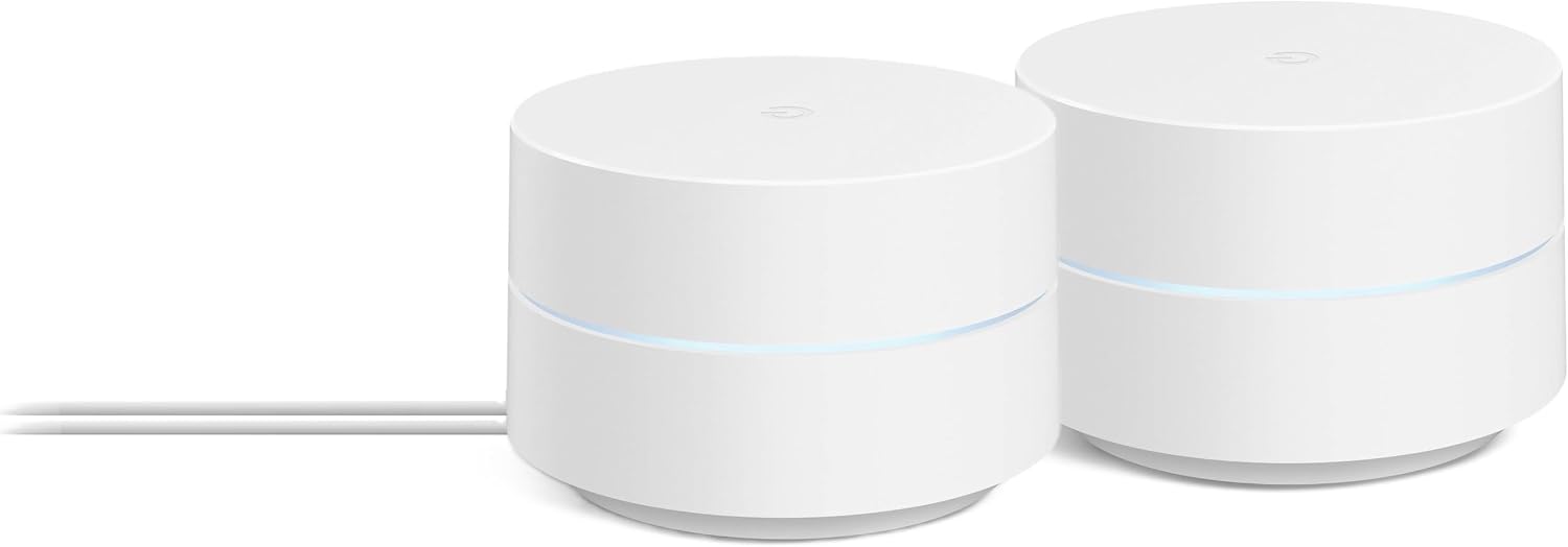Google WiFi - AC1200 - Mesh WiFi System - WiFi Router - 3000 Sq Ft Coverage - 2 Pack