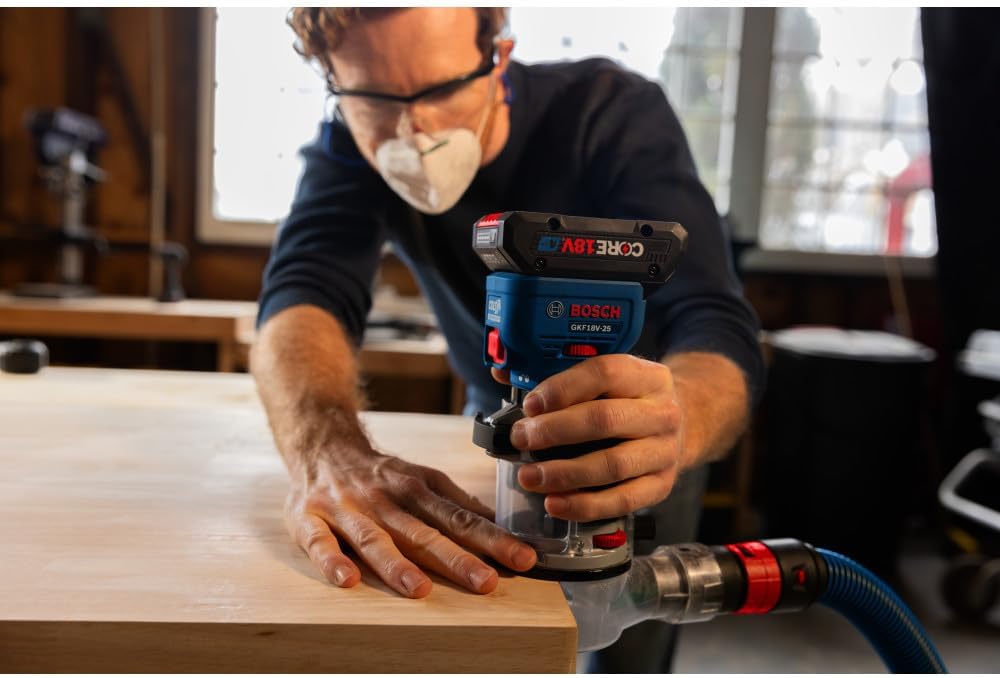 Bosch GKF18V-25PL14 18V Brushless Colt™ Palm Router Kit with (1) CORE18V® 4 Ah Advanced Power Battery and Plunge Base