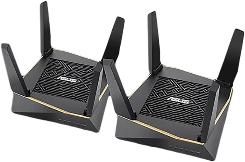ASUS AX6100 WiFi 6 Gaming Mesh Router (RT-AX92U 2 Pack) - Tri-Band Gigabit Wireless Internet Router, Gaming & Streaming, AiMesh Compatible, Included Lifetime Internet Security, Adaptive QoS