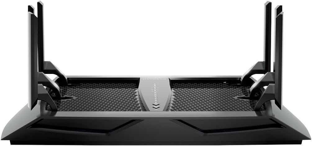 NETGEAR Nighthawk X6 Smart Wi-Fi Router (R8000) - AC3200 Tri-Band Wireless Speed (Up to 3200 Mbps) | Up to 3500 Sq Ft Coverage & 50 Devices | 4 x 1G Ethernet and 2 USB Ports | Armor Security