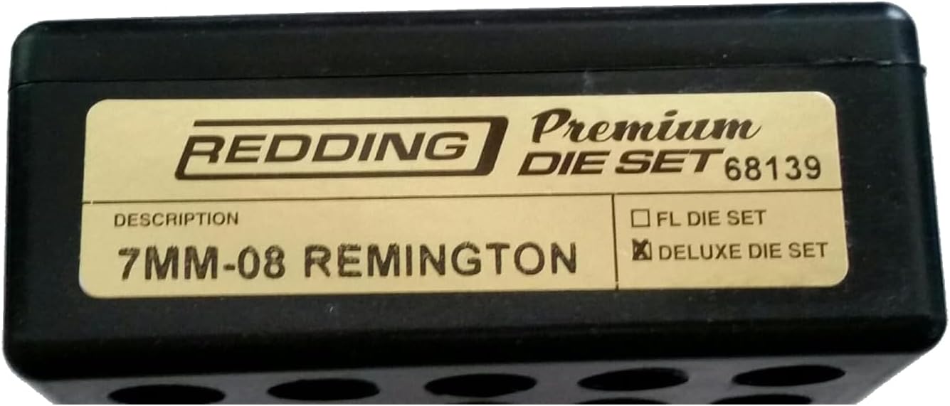 Redding Premium Deluxe Die Set - Precision 3-Die Reloading System with Carbide Size Button and Micrometer Seating, Calibers