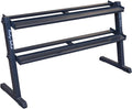 Body-Solid (GDR60B) 2-Tier Dumbbell Rack Stand Only, Heavy-Duty Dumbell Weight Storage Racks for Hand Weights, Home Gym Organizer Can Hold 5-50 lbs. Dumbbells