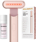 Solawave 4-in-1 Red Light Therapy Wand + Activating Serum | LED Skincare Device for Face & Neck | Facial Tool with Galvanic Current, Massage & Therapeutic Warmth | Reduces Appearance of Fine Lines