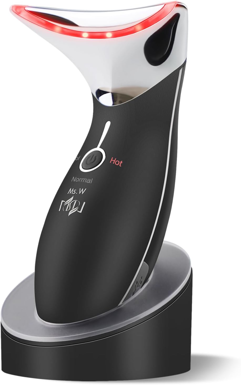 Ms.W Red Light Neck Face Massager, Facial Massager with Hot & Cold Modes for Skin Care, Vibration for Skin Tightening and Rejuvenation