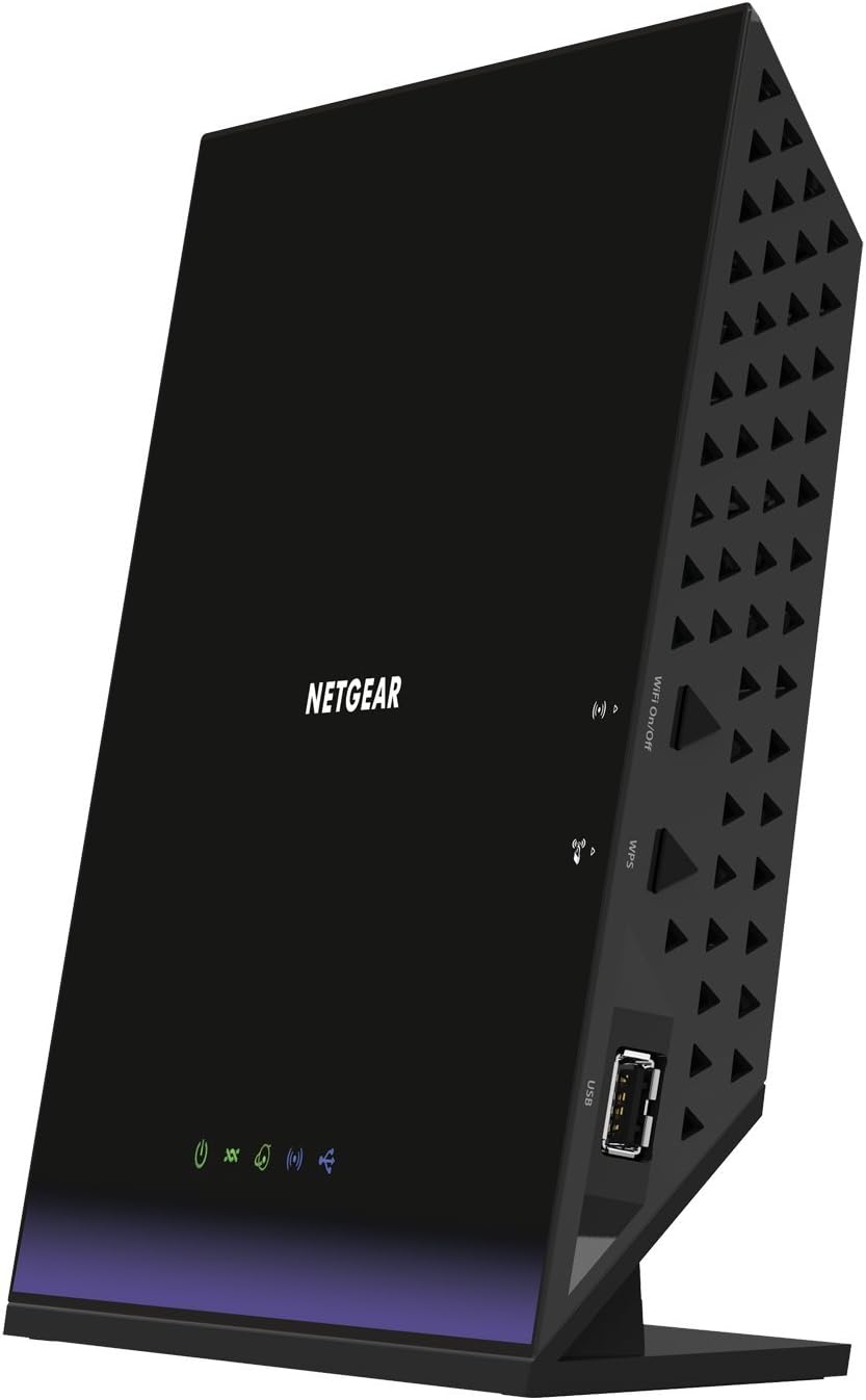 Netgear NETGEAR AC1600 WiFi VDSL/ADSL Modem Router - 802.11ac Dual Band Gigabit (D6400-100NAS)