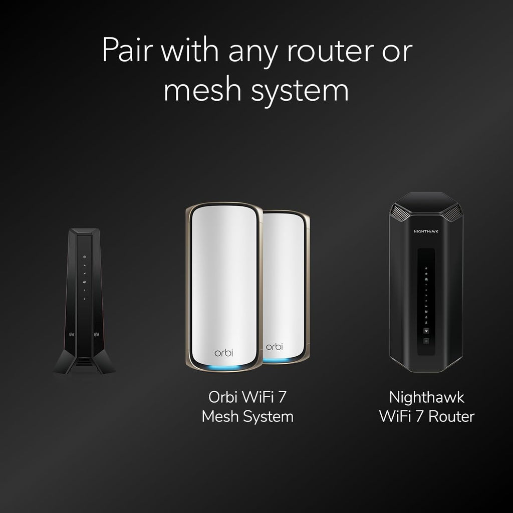 NETGEAR Nighthawk DOCSIS 3.1 Mid/high-Split Cable Modem (CM2500-1AZNAS) – Approved for Today's Faster Speeds - Works with All Cable Providers Incl. Xfinity, Spectrum, Cox - Plans up to 2Gbps