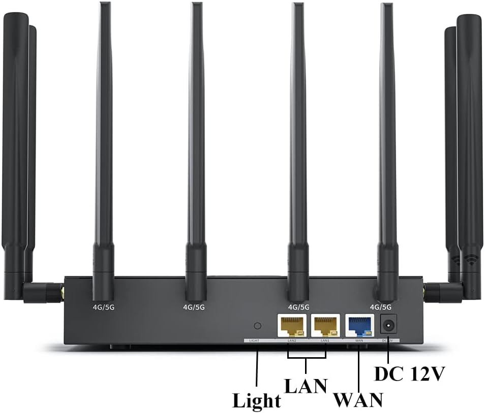 5G SIM Card Router CPE, WiFi 6 5G Cellular Modem Dual Band NSA SA with SIM Card Slot for Smarthome Office Indoor High Speeed Wireless Router