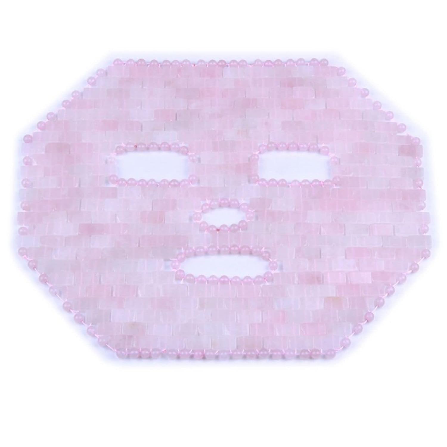 Rose Quartz Mask Cold Therapy Face Mask Reusable Jade Ice Sleeping Mask Beauty Skincare Massage Tool for Depuffing Anti-aging Dark Circles (Color : Pink Crystal)