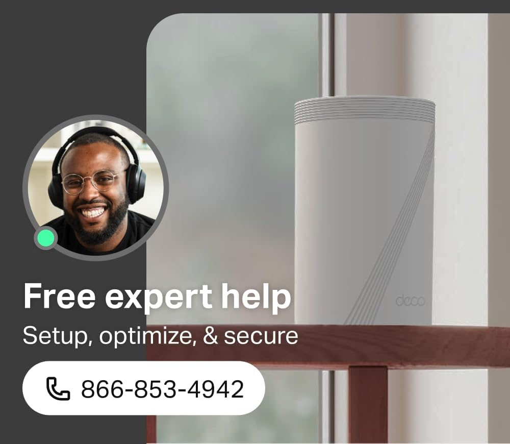 TP-Link Deco 7 Pro BE63 Tri-Band WiFi 7 BE10000 Whole Home Mesh System- 6-Stream 10 Gbps, 4X 2.5G Ports Wired Backhaul, 4X Smart Internal Antennas, VPN, HomeShield, Free Expert Support (1-Pack)