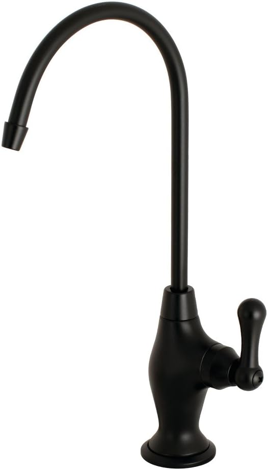 Kingston Brass KS3190AL Ks3190Al Restoration 1/4 Turn Water Filtration Faucet, 4-5/8' In Spout Reach, Matte Black