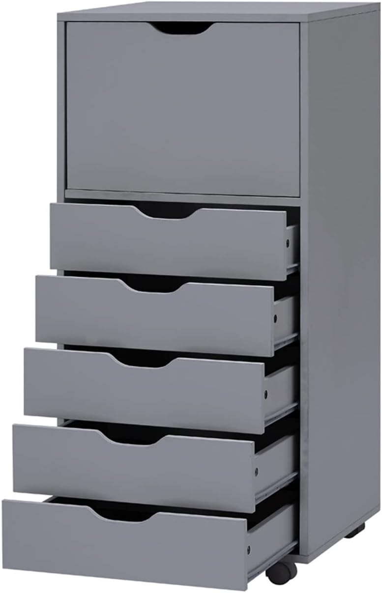 Naomi Home 5 Drawer + 1 Cabinet Storage Organizer, Modern Mobile Cabinet for Home & Everyday Storage