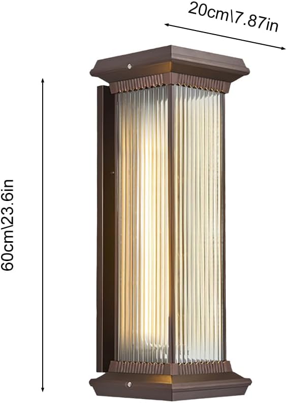 Solar Wall Light Outdoor Lantern Wall Sconce Waterproof Front Porch Lamp Exterior Wall Mount Lighting Fixture with Ribbed Glass for Patio Garage Garden Barn Yard House