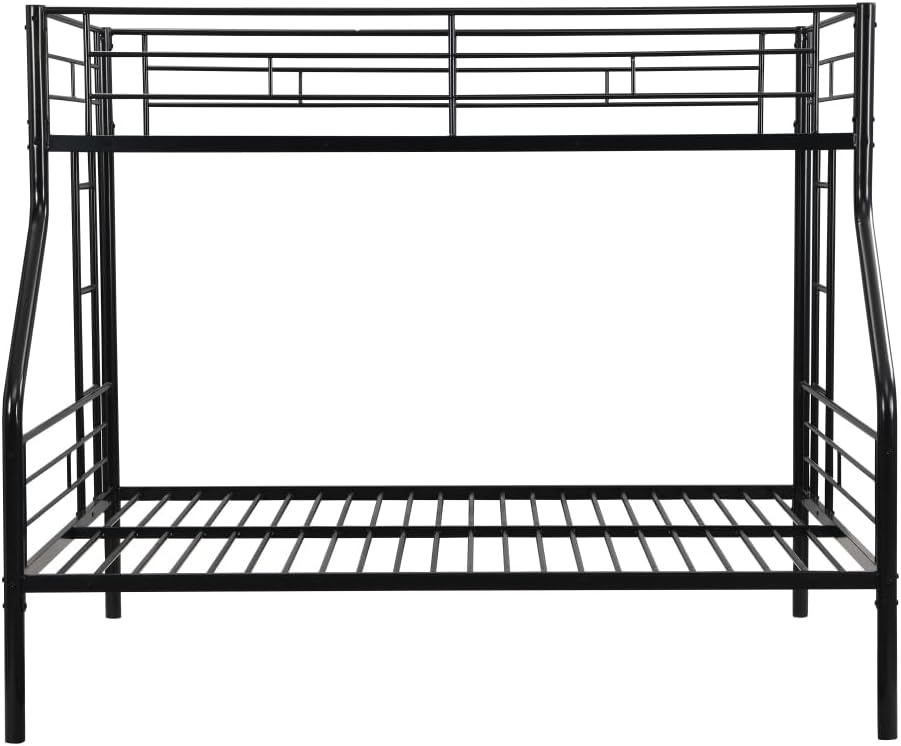 BUNK Bed Pink Twin Over Twin (Black + Metal-2)
