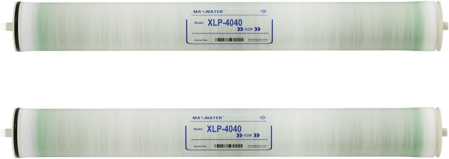 XLP-4040 Reverse Osmosis 4' x 40' RO Membrane, 2300 GPD | XLP 4040 For Water Purification Desalination Commercial, Industrial, Agricultural | Compatible With Dow Filmtec XLE-4040, HF4-4040 - 2 Pack