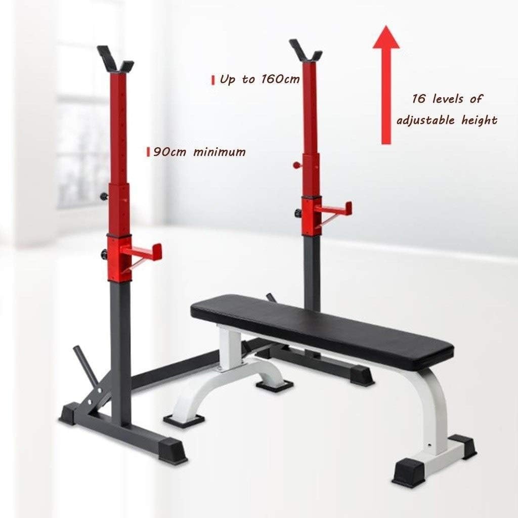 Adjustable Weight Bench Training Fitness Gym Bench Weight Table Squat Rack Men's Gantry Adult Dumbbell Stool Bench Press Barbell Rack Set Home Fitness Equipment Adjustabl