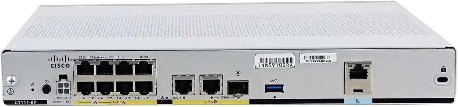 Cisco C1111-8P 1100 Series 8-Port Dual WAN Ethernet Integrated Services Router (Renewed)