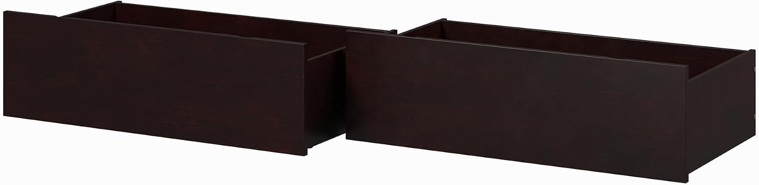 AFI Twin/Full Under Bed Storage Drawers (Set of 2), Espresso