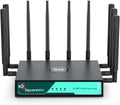 RM520N AX3000 WiFi 6 5G Router with Sim Card Slot,LTE Cellular Gateway with 9 High Gain Detachable Antennas, 5G NR Modem Support 128 Users for Home Office,AT&T T-Mobile Certified,VPN