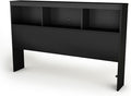 South Shore Spark Bookcase Headboard, Full, Pure Black