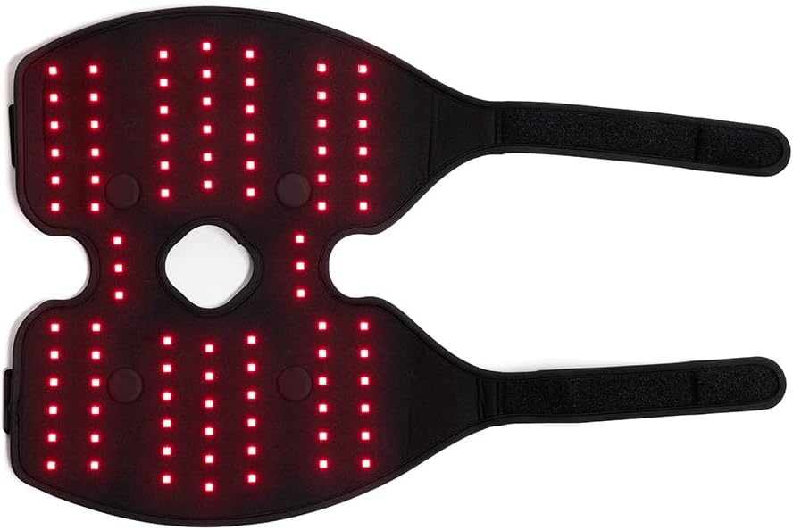 Fringe Red Light Therapy for Body, with Vibration Massage, Use Anywhere, Knee, Elbow, Foot, Hand & Ankle, Both Red 660nm and Infrared 850nm, 360 LED Lights, Sports Recovery
