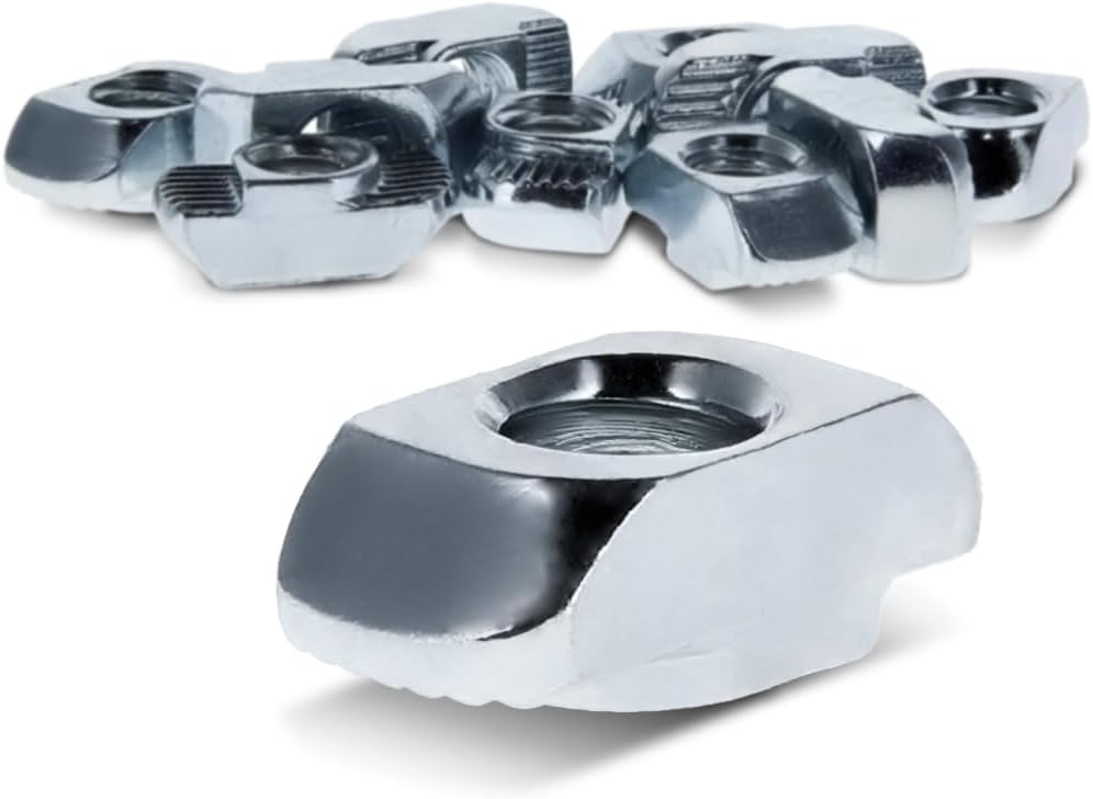 8020, 3933, 15 40 Series 1/4-20 Standard Drop in T-Nut Steel Nut T-Slot T-Slotted Accessories for 80/20 Aluminum Extrusion Hardware 1/4 Nuts (1500 Pack)