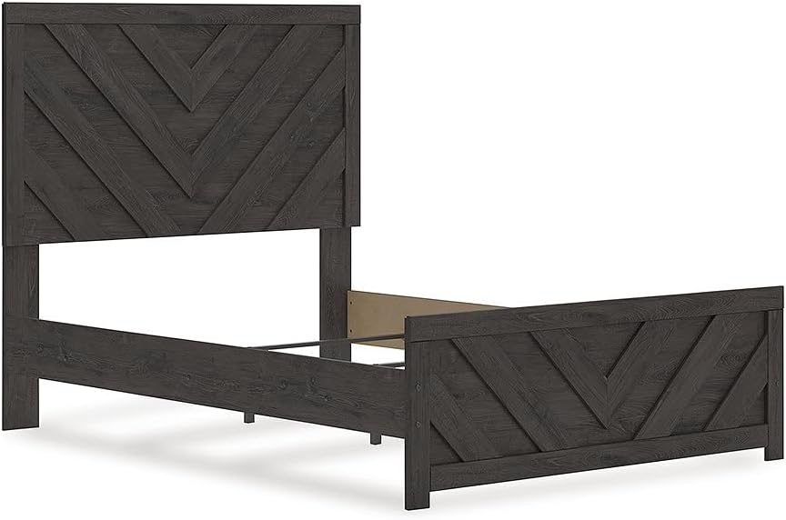Signature Design by Ashley Prendonea Farmhouse Full Panel Bed, Foundation or Box Spring Needed, Gray