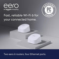 Amazon eero 6 mesh wifi system - Supports internet plans up to 900 Mbps, Coverage up to 3,000 sq. ft., Connect 75+ devices, 2-pack (2 routers)