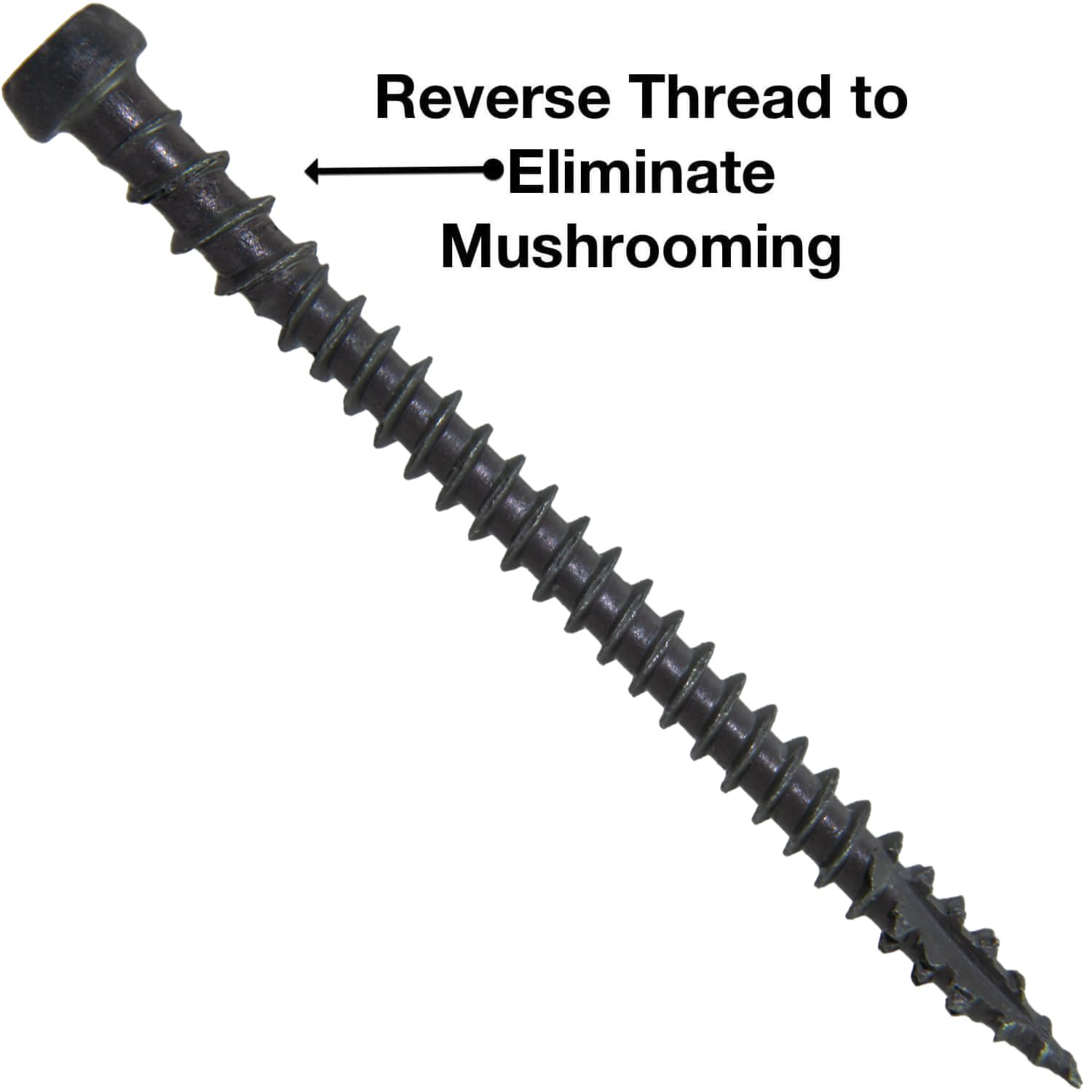 Jake Sales 10 x 2-3/4' Grey Birch Colored Composite Decking Wood Screw with Torx/Star Drive Head - Exterior Coated - ACQ Lumber Compatible - 22 POUNDS ~1,750 Screws