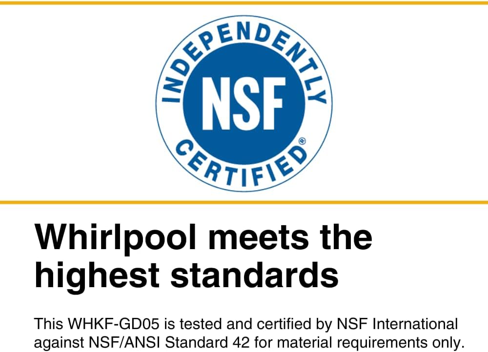 Whirlpool 10' x 2.5' Whole House Sediment Water Filters. WHKF-GD05 Grooved Filter, 5 Micron, NSF Certified Reduces Sand, Soil, Silt & Rust for Standard Filter Housings, 24-Pack