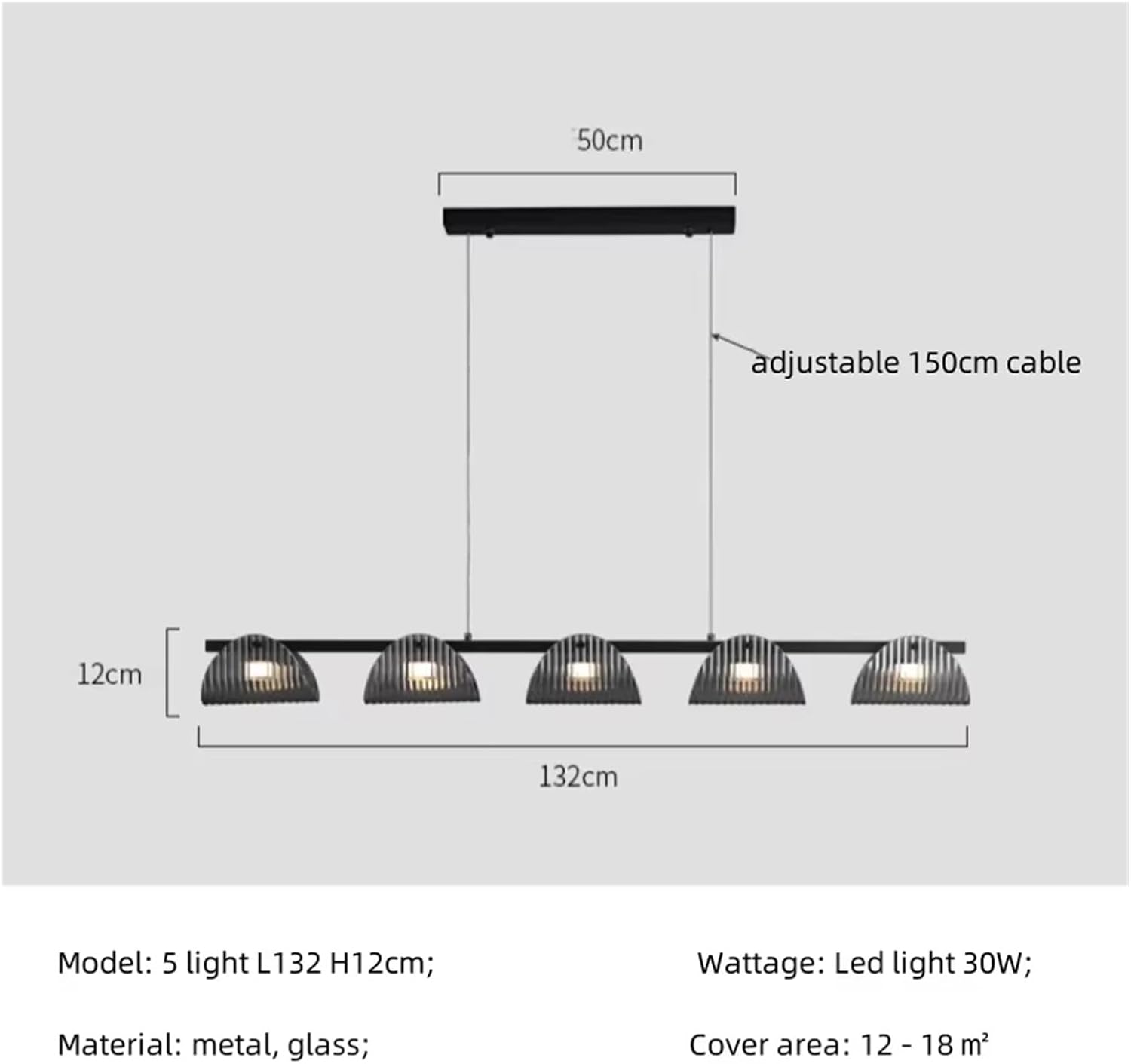 Black Led Pendant Lights Luxury Dining Room Gray Glass Chandelier Indoor Lighting Suspend Lamp Luminarias,Household
