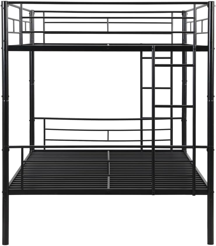 BUNK Bed Pink Twin Over Twin (Black + Metal-4)