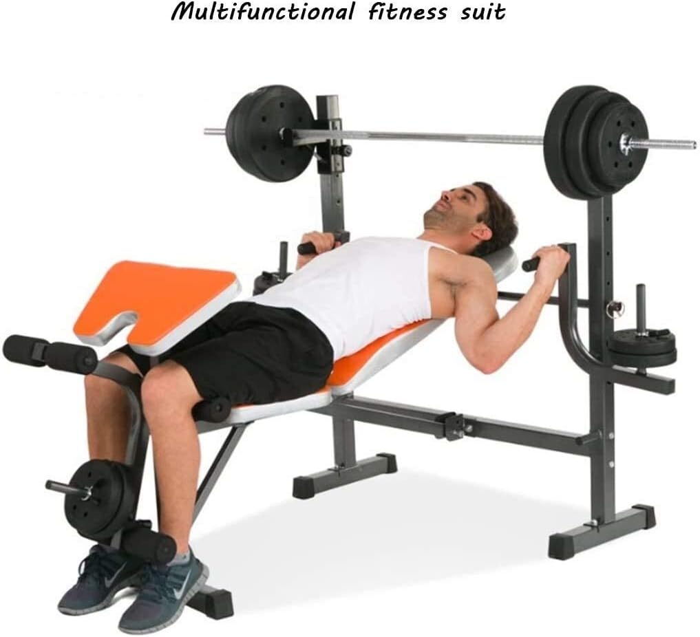 Dip Stands Squat Rack Bench Press Stool Multifunctional Weightlifting Bed Barbell Squat Rack Home Fitness Equipment Set Fitness Chair Dumbbell Stool