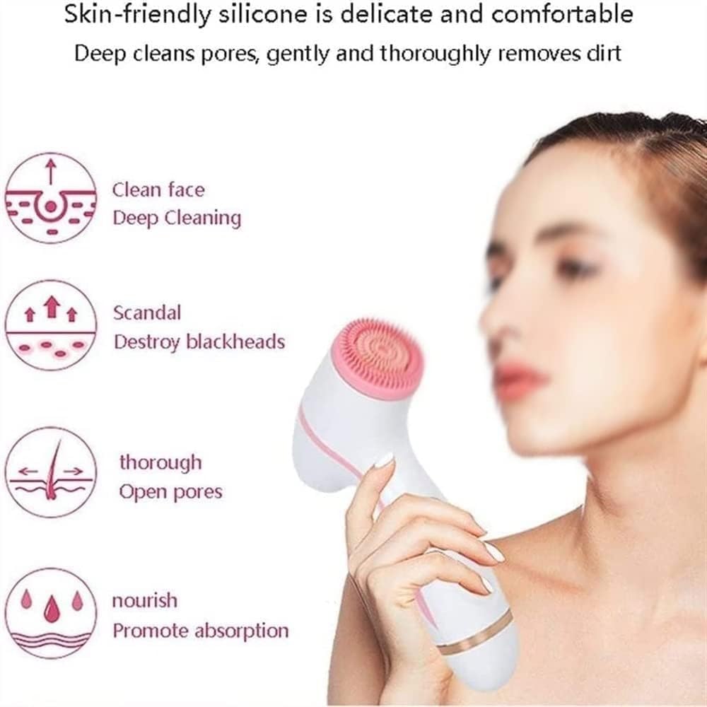 Facial Cleansing Brush, Electric Face Brush Scrubber Rechargeable Facial Exfoliator, Waterproof Spin Cleanser for Exfoliating, Massaging and Deep Cleansing The Perfect Ideal Gift (Color : B)