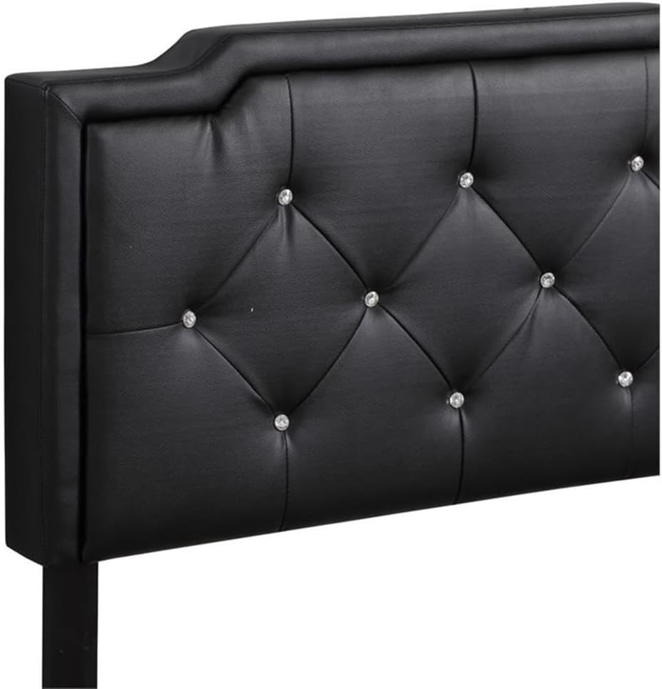 Glory Furniture Deb Velvet Upholstered Twin Bed in Black