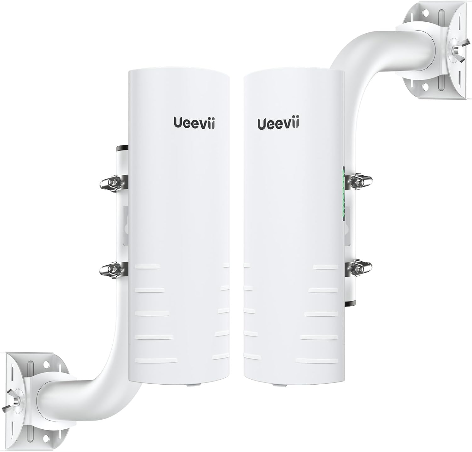 Wireless Bridge Outdoor with 2 Bracket: UeeVii CPE452 Point to Point 5.8G Long Range WiFi CPE - Work with Starlink- Extend Network to Shop Barn Garage, with 14DBi Antenna 24V PoE 2 LAN Port 2Pcs