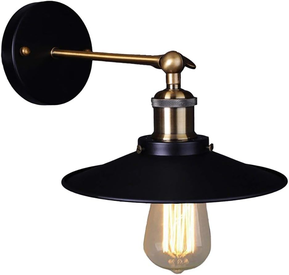 Wall Lights Vintage Plated Industrial Wall Lamp Retro Loft Led Wall Light Lamparas De Pared Stair Bathroom Iron Wall Sconce Abajur Luminaria,Diameter 260 Cover