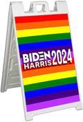 Biden Harris 2024 (24' X 36') Standard A-Frame Signicade, Includes Decal Applied to Stand | Election, Political, Democrat, Vote