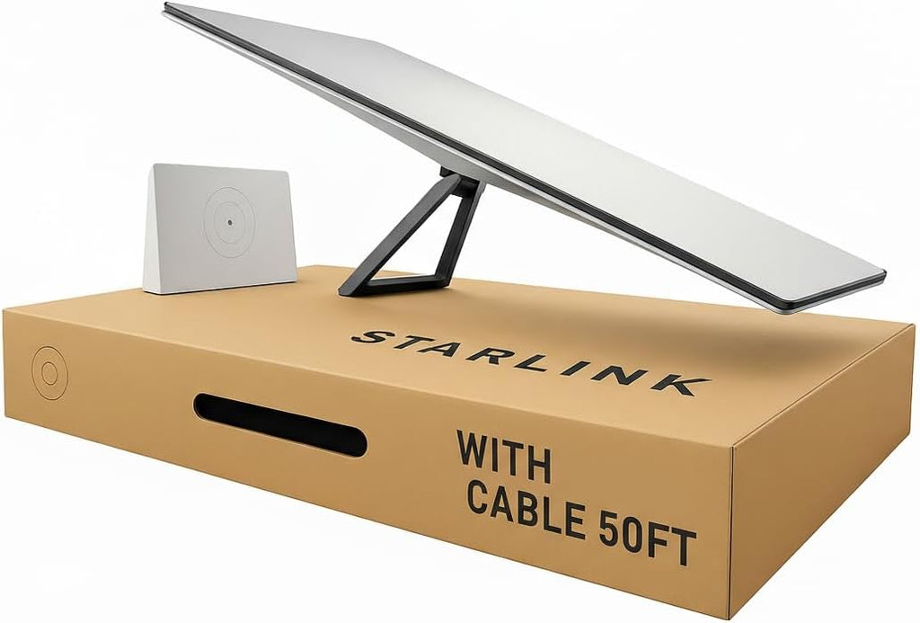 SpaceX Starlink Standard 4 X – Tri Band Wi-Fi System – High-Speed Satellite Internet with Dish & Wi-Fi 6 Router for Home, RV, Boats & Rural Use