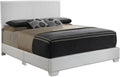 Glory Furniture Aaron Faux Leather Upholstered Full Bed in White