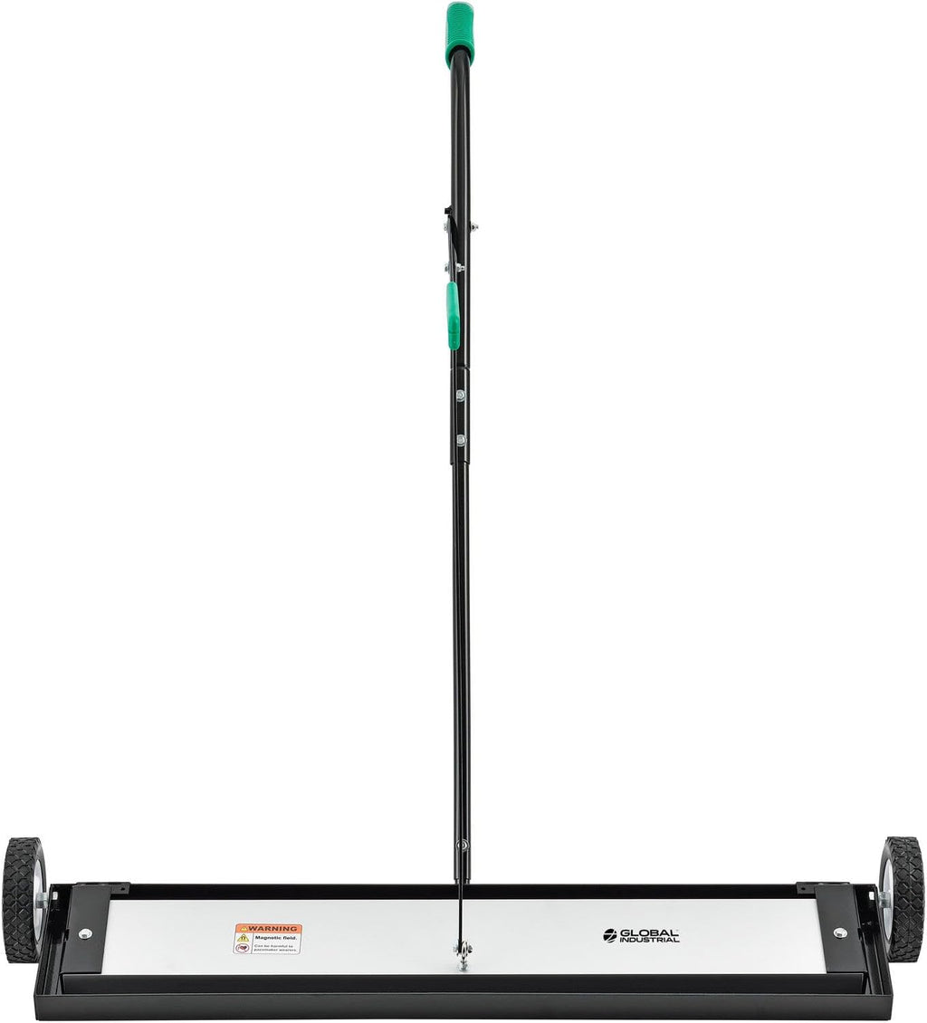 Global Industrial 36'W Heavy Duty Magnetic Sweeper With Release Lever